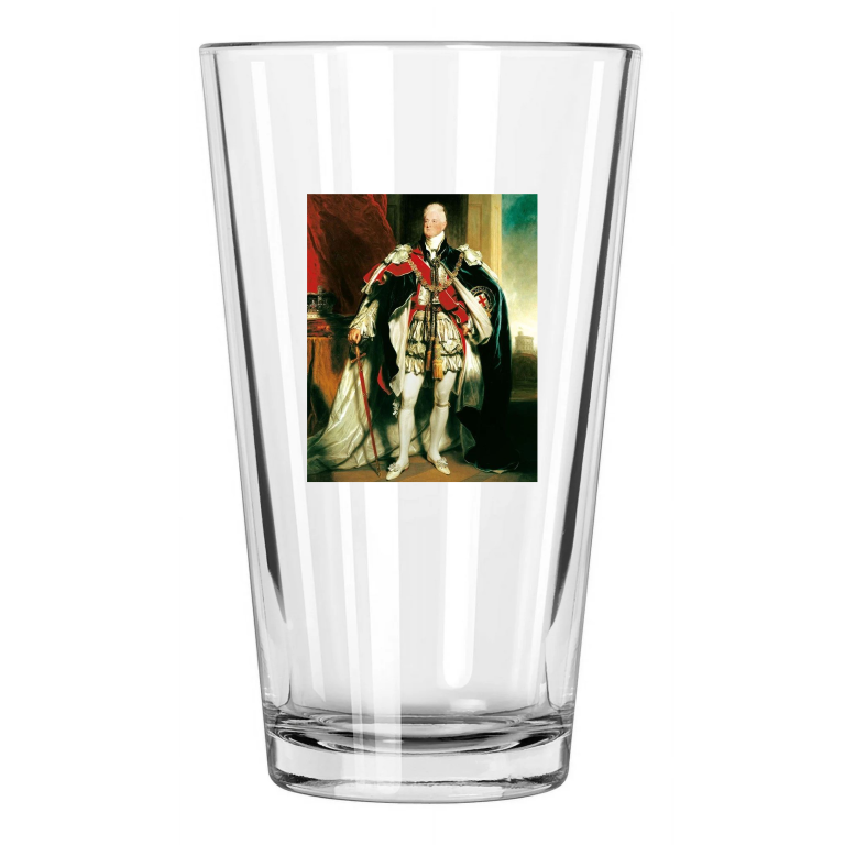 King William Iv Of The United Kingdom Photo Painting Pint Beer Drinking Glass