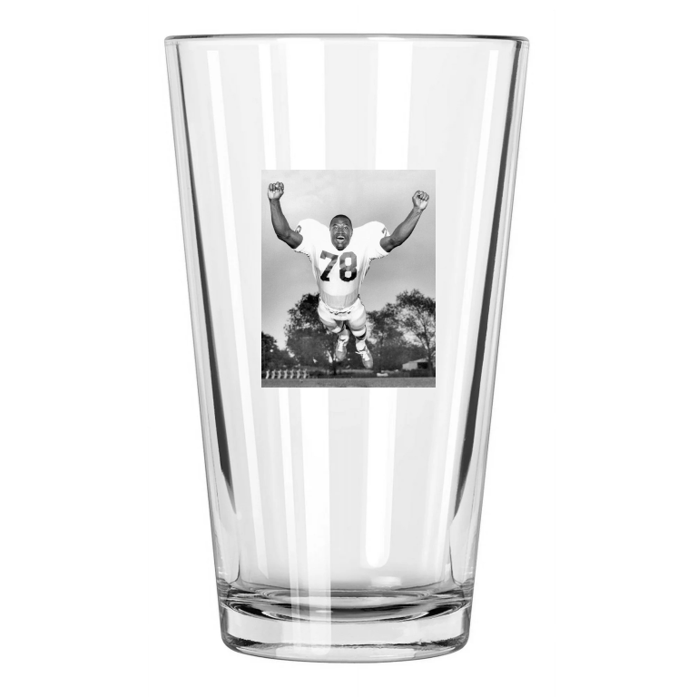 Kansas City Chiefs Bobby Bell Photo Football Hof 83 1 Pint Beer Drinking Glass
