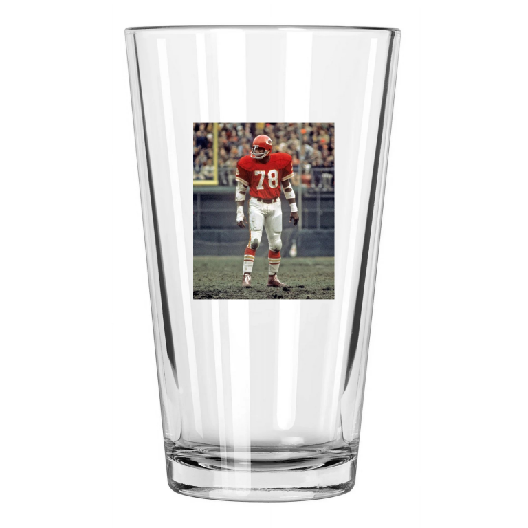 Kansas City Chiefs Bobby Bell Photo Football Hof 83 2 Pint Beer Drinking Glass