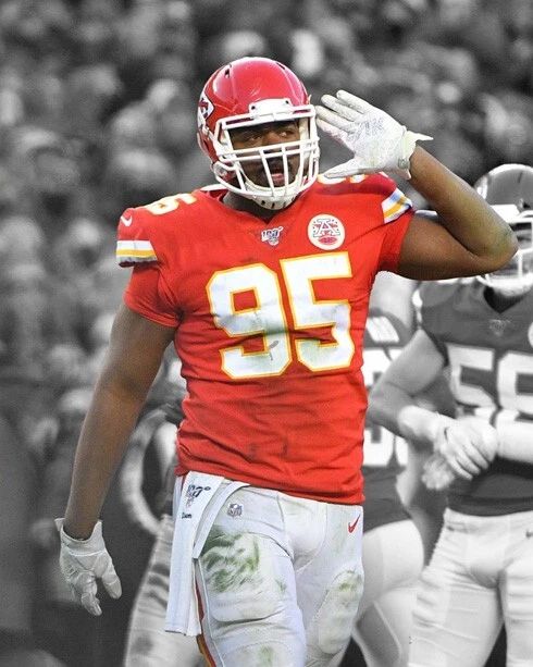 Kansas City Chiefs Chris Jones Glossy Keychain Spotlight Keychain