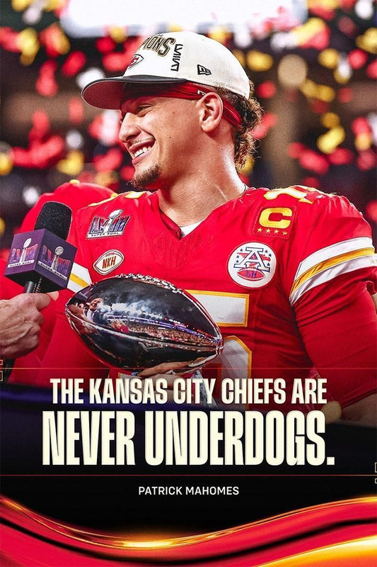 Kansas City Chiefs Champions Celebration Patrick Mahomes Wall Poster