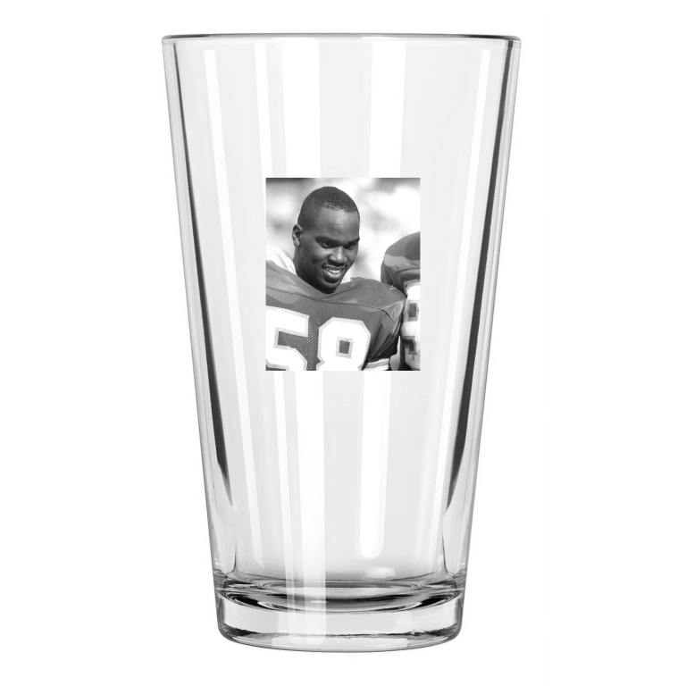 Kansas City Chiefs Derrick Thomas Nfl Football Hof 2009 Pint Beer Drinking Glass