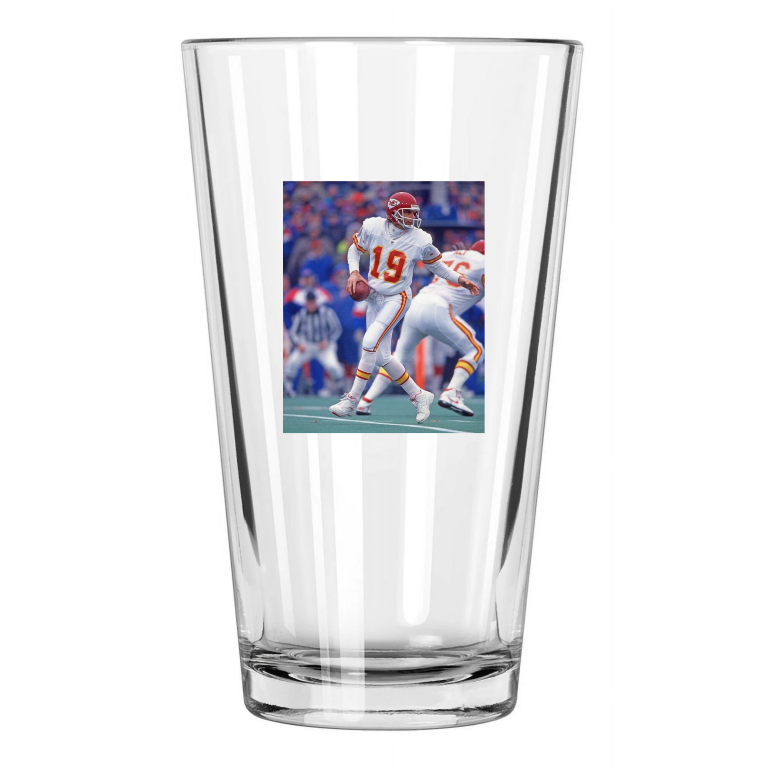 Kansas City Chiefs Joe Montana Afc Playoffs Hof 2000 Pint Beer Drinking Glass