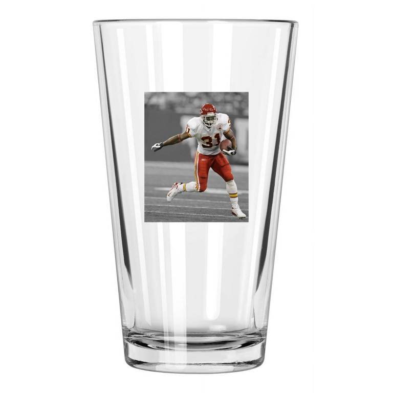 Kansas City Chiefs Priest Holmes Spotlight Football Pint Beer Drinking Glass