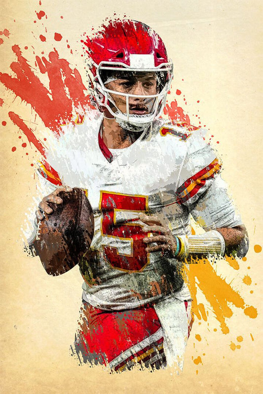 Kansas City Chiefs Patrick Mahomes American Footballer Wall Art Poster