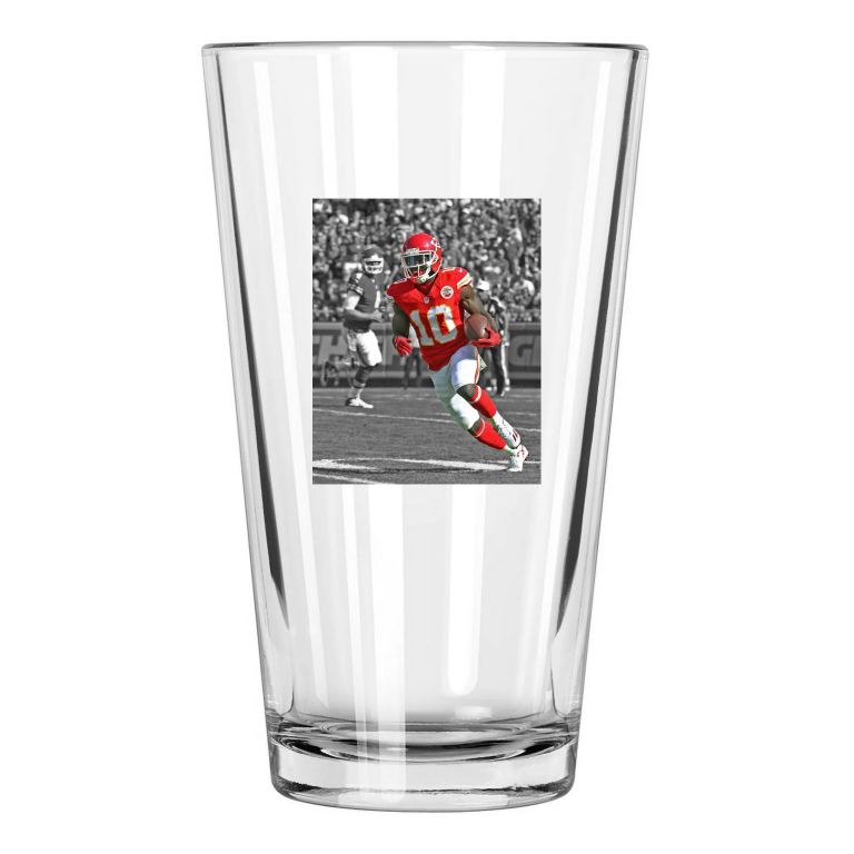 Kansas City Chiefs Tyreek Hill Photo Spotlight Pint Beer Drinking Glass