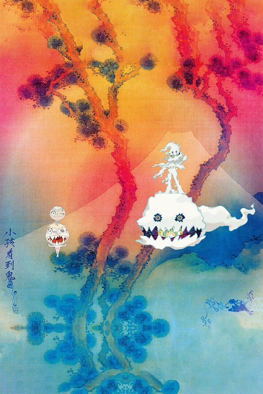 Kanye West Kid Cudi Kids See Ghosts 2018 Music Album Wall Art Poster