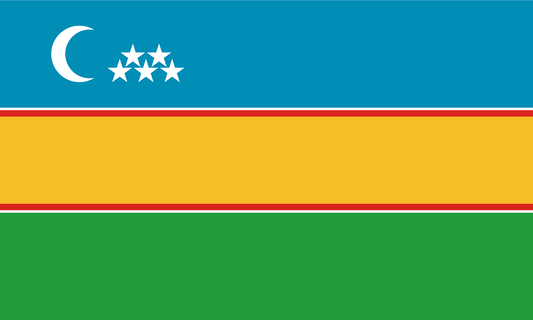 Karakalpakstan Flag Print Poster