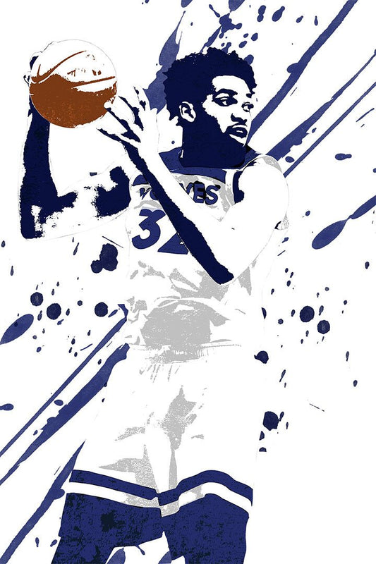 Karl Anthony Basketballer Towns Minnesota Timberwolves Wall Poster