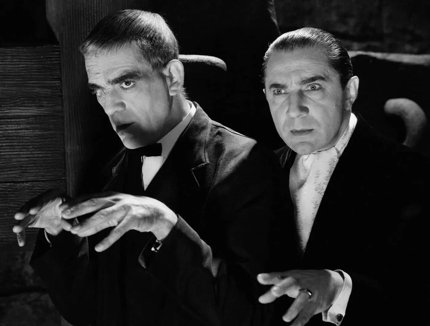 Karloff & Lugosi As Dracula & Frankenstein Monster Picture Photo Print