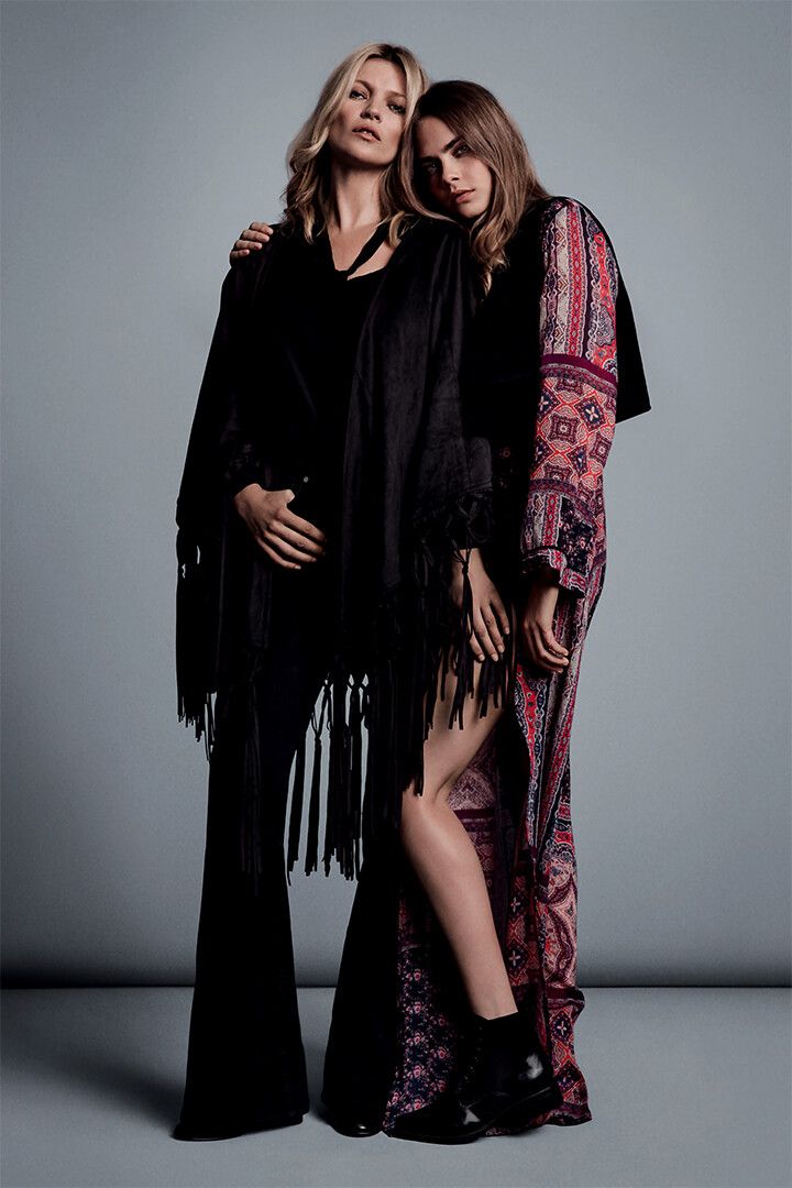 Kate Moss And Cara Delevingne Fashion Print Wall Art Home Decor Poster