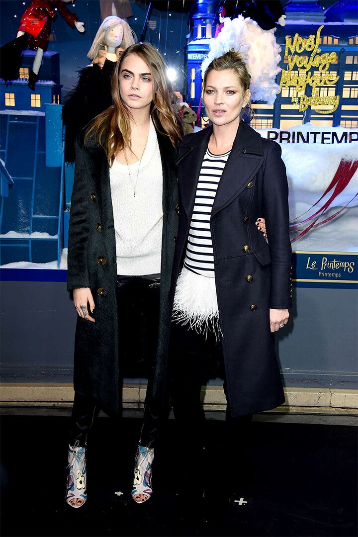 Kate Moss And Cara Delevingne Models Print Wall Art Home Decor Poster