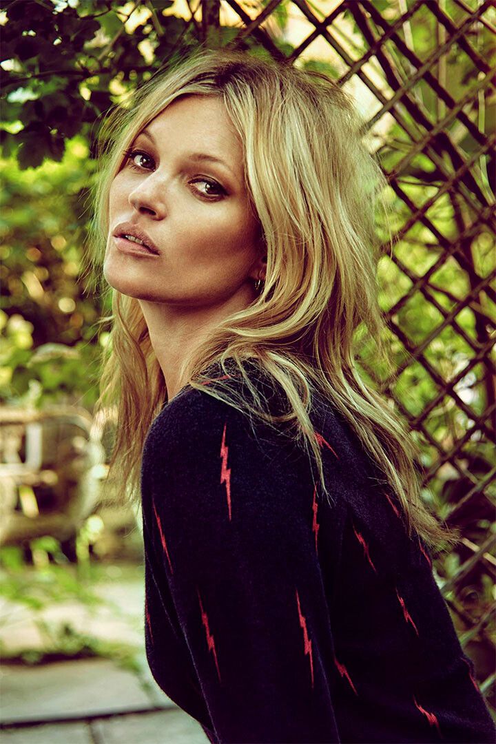 Kate Moss Fashion Model Artist Icon Painting Keychain