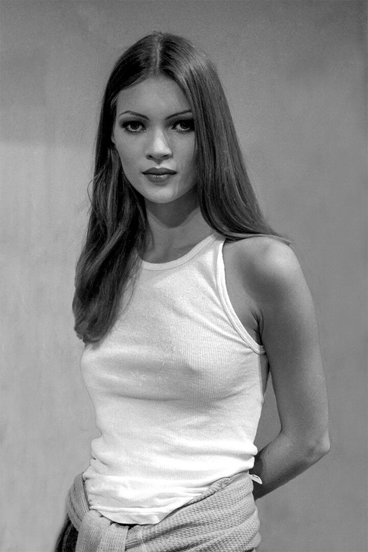 Kate Moss Model Stylist Artist Print Canvas Keychain