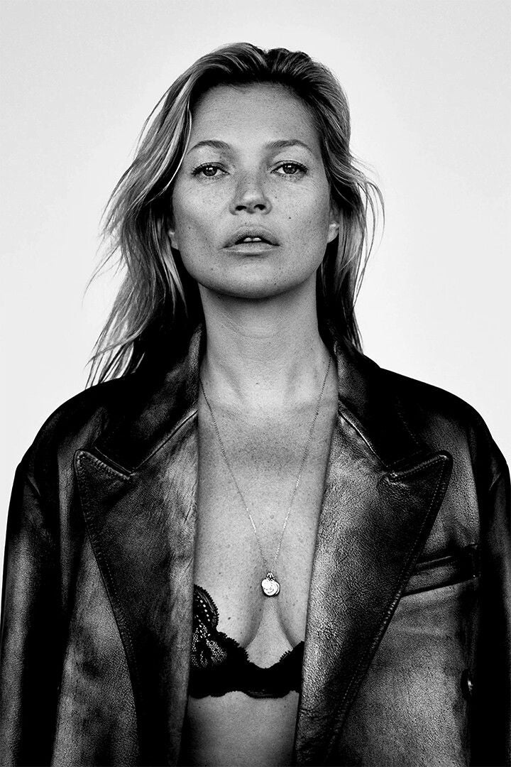 Kate Moss Summer Fashion Model Print Canvas Keychain