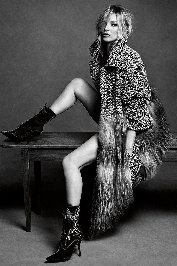 Kate Moss Supermodel Idol Print Canvas Magnet