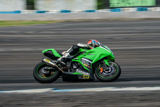 Kawasaki Man Riding On Green Sports Bike Wall Art Home Decor Poster