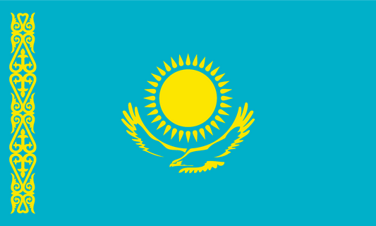 Kazakhstan Flag Print Poster
