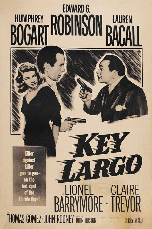 Key Largo Vintage Movie Film Noir Crime Drama Wall Art Home Poster