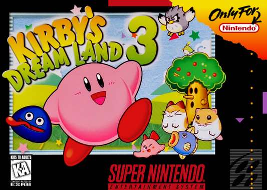 Kirby S Dream Land 3 (Usa) Snes Print Poster