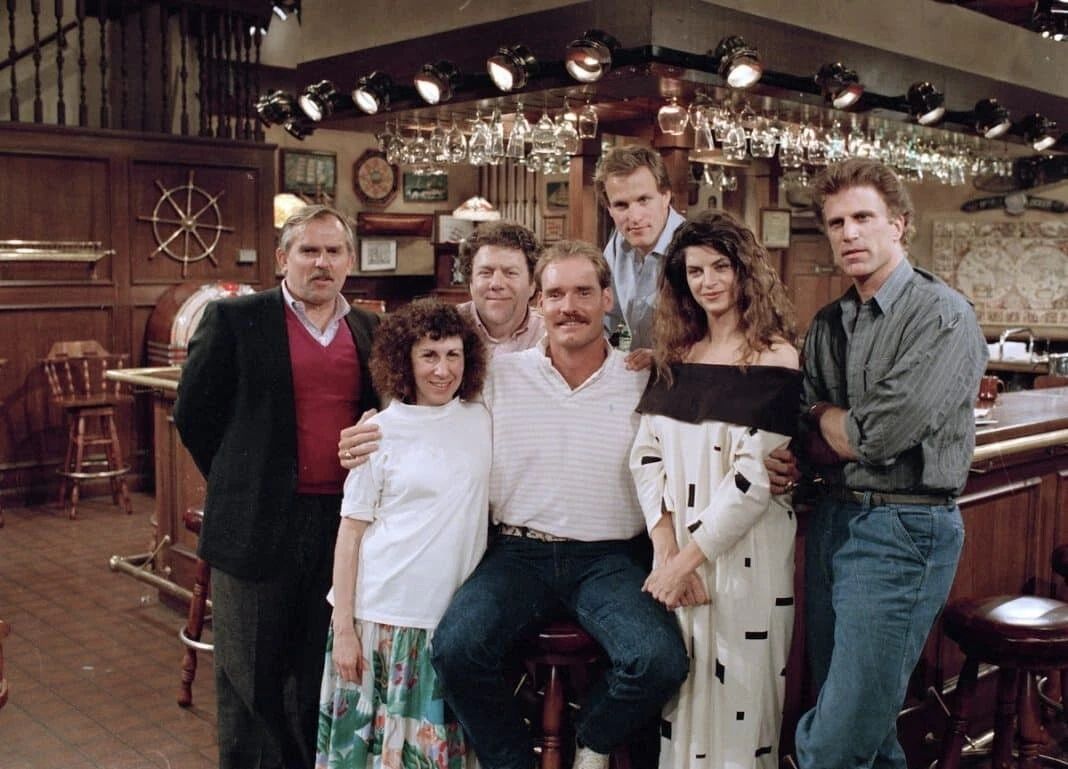 Kirstie Alley With Cast Of Cheers Tv Show Picture Magnet Print