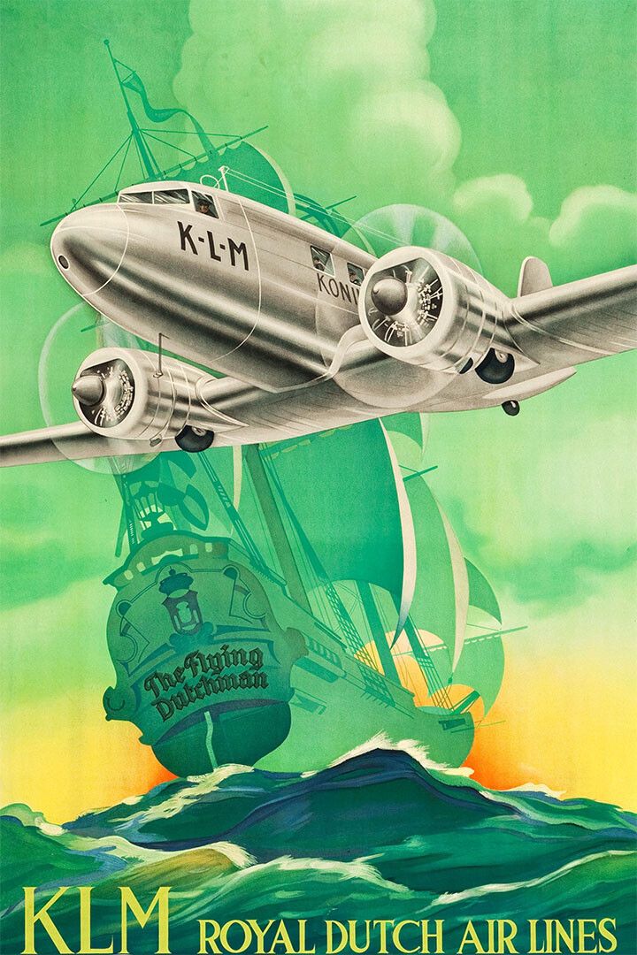 Klm Airline Flying Dutchman 1936 Vintage Airline Travel Jigsaw Puzzle