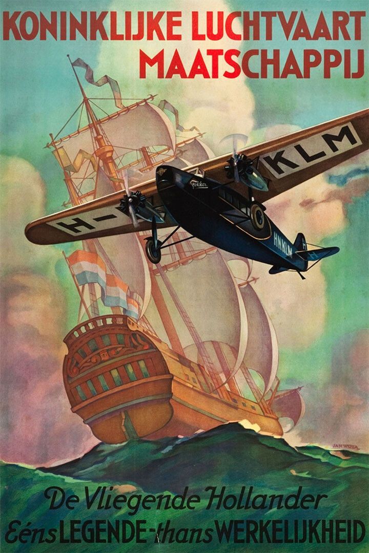 Klm Dutch Airline Flying Dutchman 1928 Vintage Travel Jigsaw Puzzle