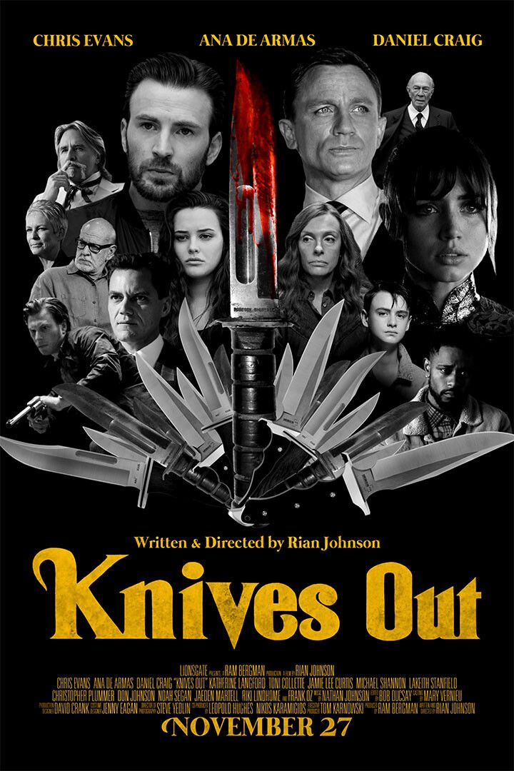 Knives Out Movie 2019 Crime Drama Comedy Painting Magnet