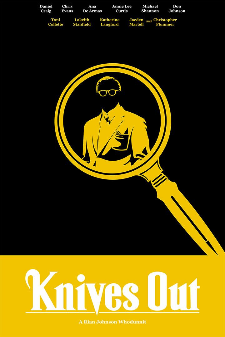 Knives Out Movie Daniel Craig Chris Evans Family Keychain