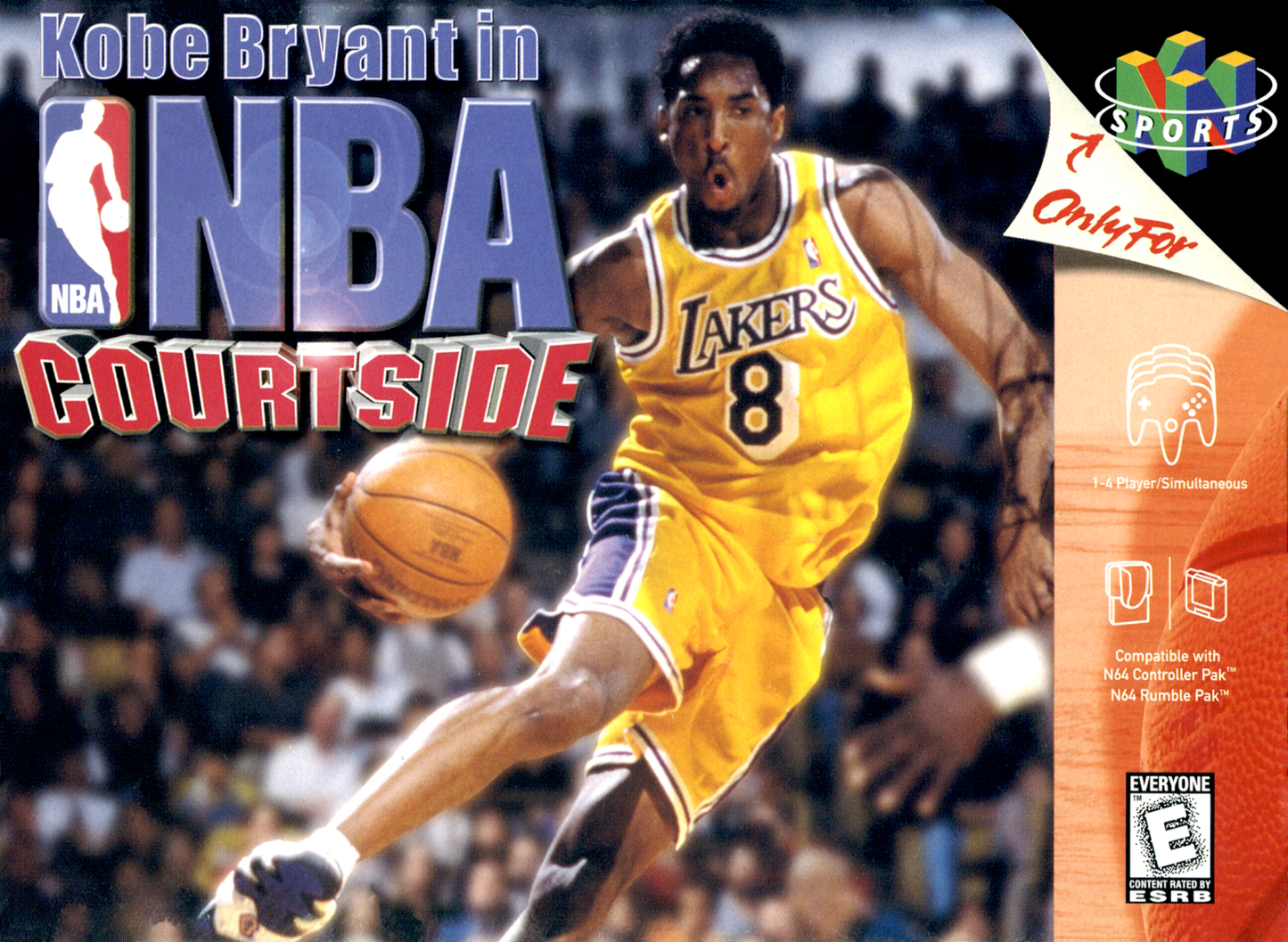 Kobe Bryant In Nba Courtside N64 Print Poster