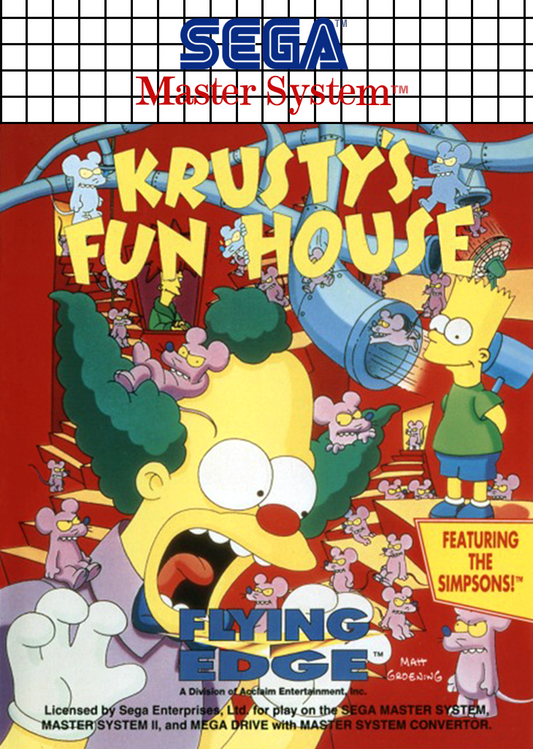 Krusty'S Fun House Sega Master System Print Poster