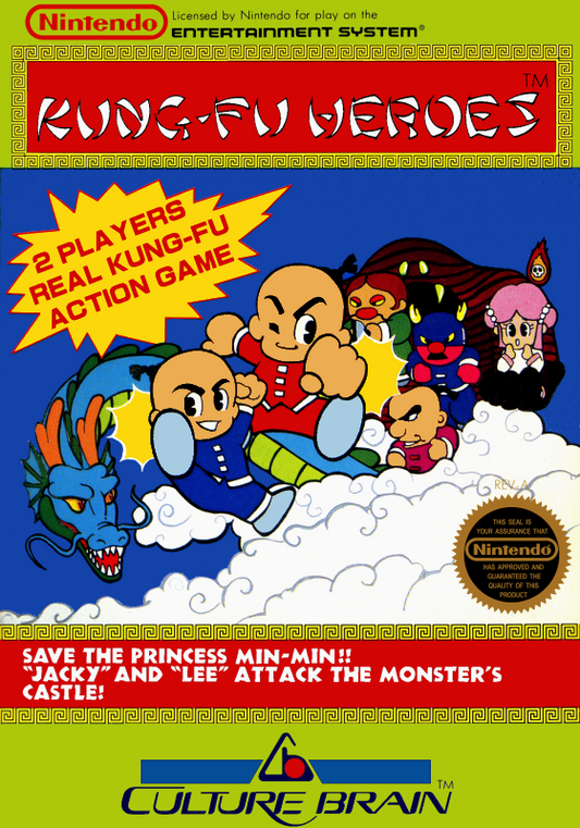 Kung Fu Heroes (Usa) Nes Print Poster