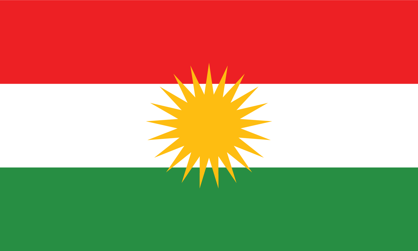 Kurdistan Flag Print Poster