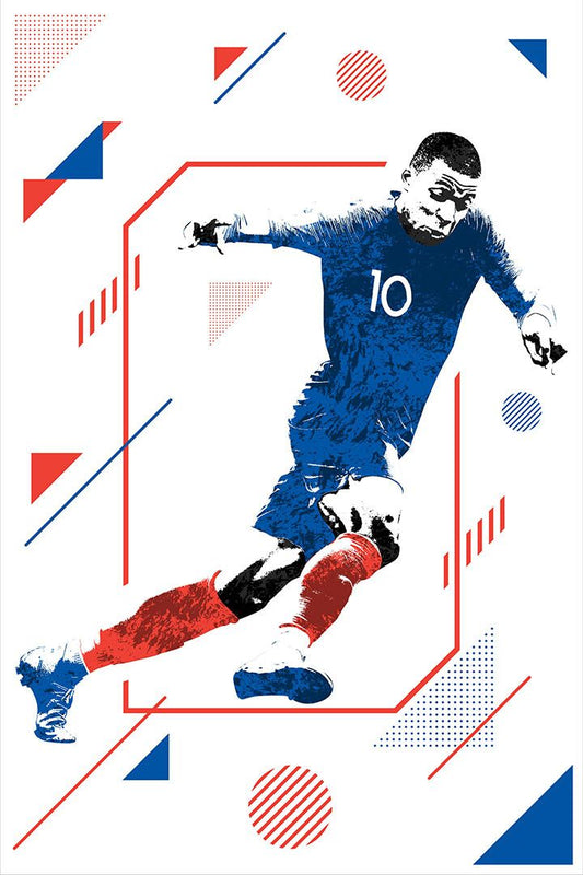 Kylian Mbappe Football Soccer Player Sports Wall Art Home Decor Poster