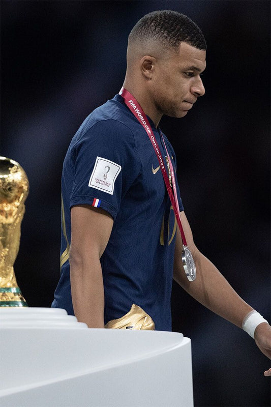 Kylian Mbappe Trophy Despair France Football World Soccer Fans Poster