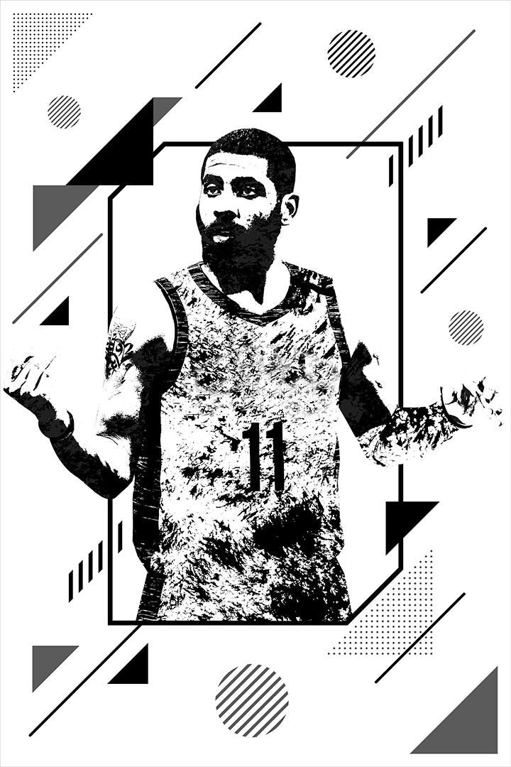 Kyrie Irving 11 Brooklyn Star Basketball Keychain