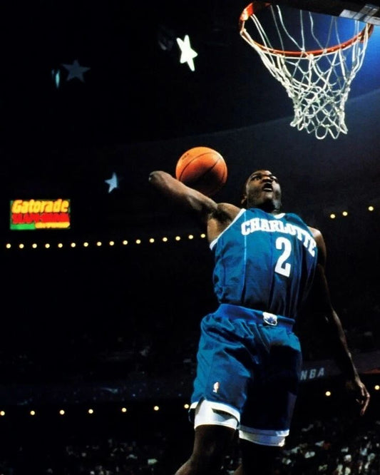Larry Johnson Photo Charlotte Hornets Basketball Picture Nba