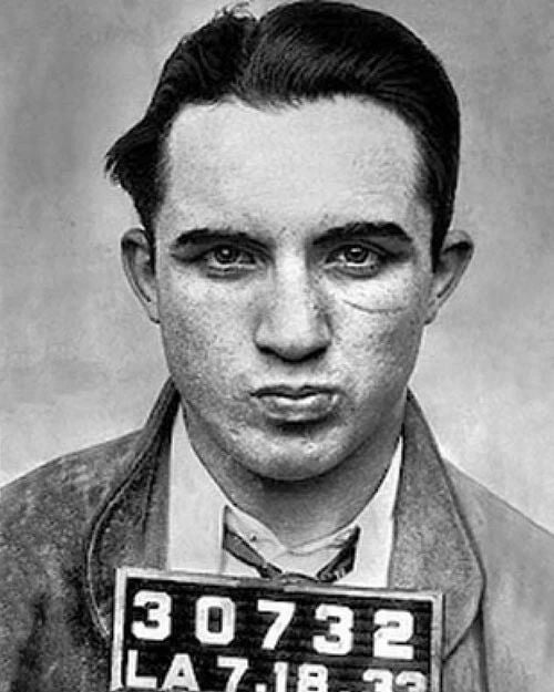 La Gangster Mobster Mickey Cohen Glossy Mugshot Magnet Mafia Family Print