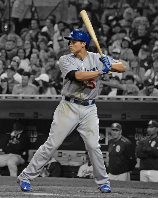 La Los Angeles Dodgers Corey Seager Glossy Keychain Print Spotlight Keychain
