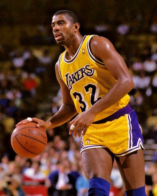 La Los Angeles Lakers Ervin Magic Johnson Glossy Photo Print Poster Hof 02