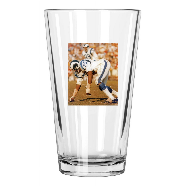 La Los Angeles Rams Deacon Jones Photo Football Pint Beer Drinking Glass