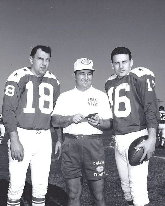 Len Dawson & Hank Stram Keychain Dallas Texans Football Picture Afl Tripucka