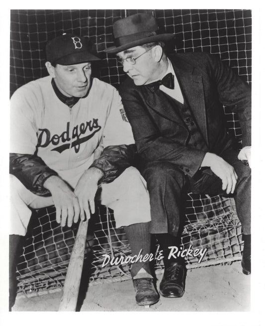 Leo Durocher & Branch Rickey Photo Brooklyn Dodgers Mlb Baseball Picture