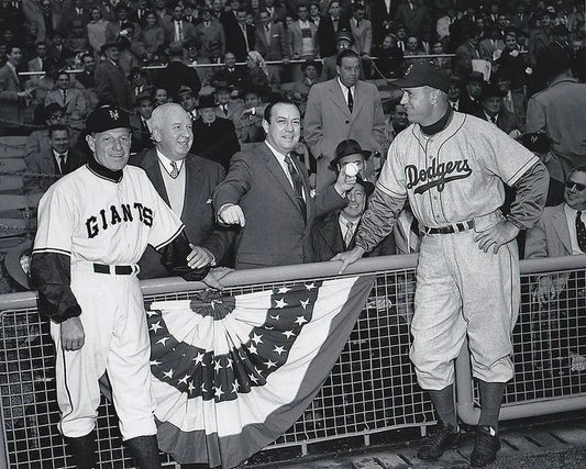 Leo Durocher & Walter Alston Photo Brooklyn Dodgers Giants Baseball Picture