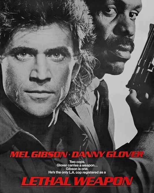 Lethal Weapon Glossy Photo Action Movie Poster Mel Gibson And Danny Glover