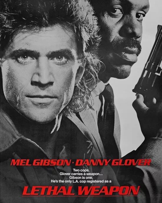 Lethal Weapon Glossy Keychain Action Movie Keychain Mel Gibson And Danny Glover