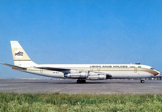 Libia Airlines Libyan Arab Airlines 707 324C Airport Retro Picture Photo