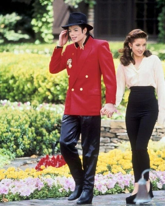 Lisa Marie Presley & Michael Jackson Keychain Music Pop Rock & Roll Picture
