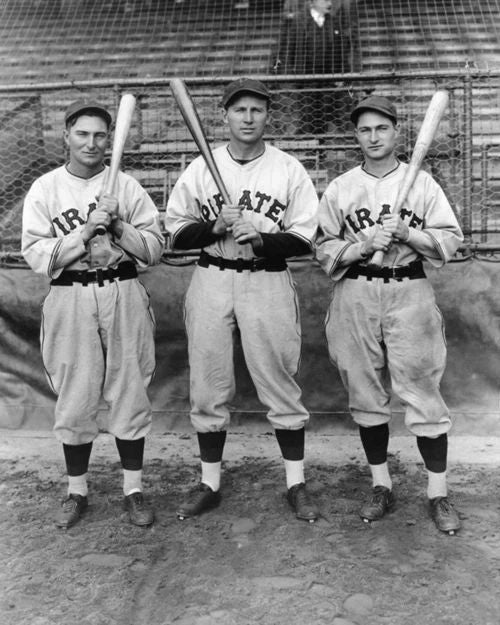 Lloyd Waner, Paul Waner & Freddie Lindstrom Glossy Photo Pittsburgh Pirates