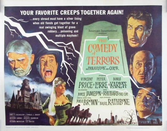 Lorre Price Karloff Rathbone Comedy Of Terrors Movie Poster Picture Photo